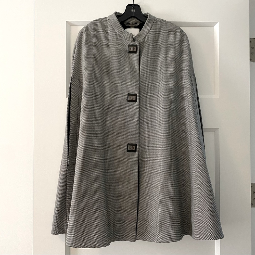 Mango houndstooth cape